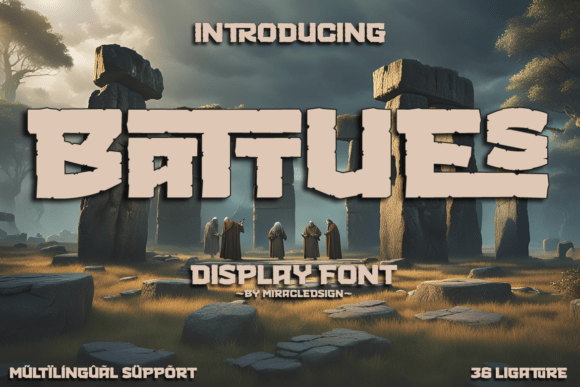 Battues: A Bold Display Font for Creative Projects