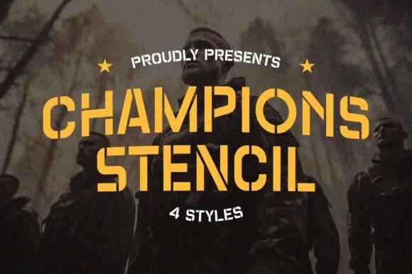 Champions Stencil: A Bold Font for Modern Campaigns