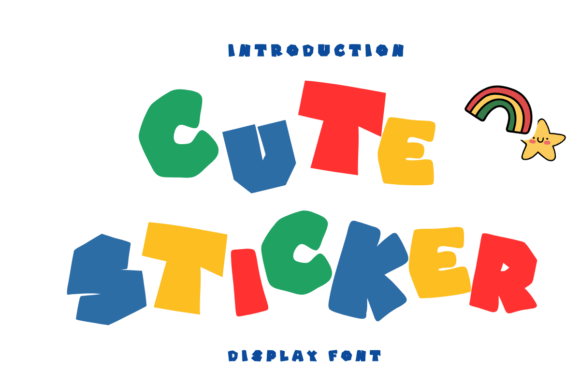 Cute Sticker: A Playful Display Font for Engaging Web Designs