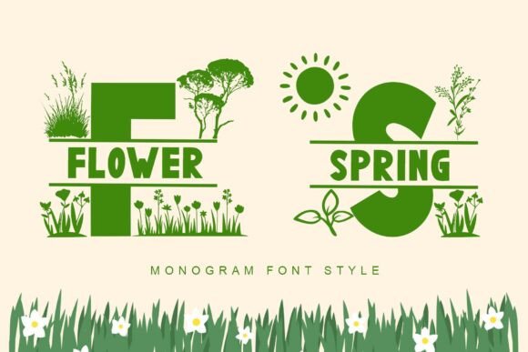 Flower Spring Monogram: A Charming Font for Crafters