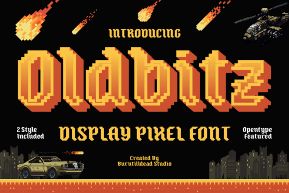 Oldbitz: A Bold Display Font for Retro Branding