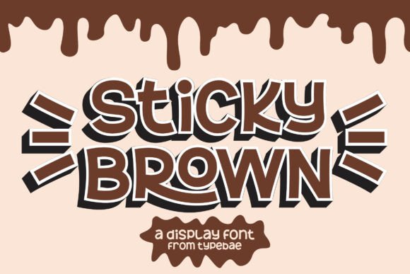 Sticky Brown: A Playful Display Font for Engaging Web Designs