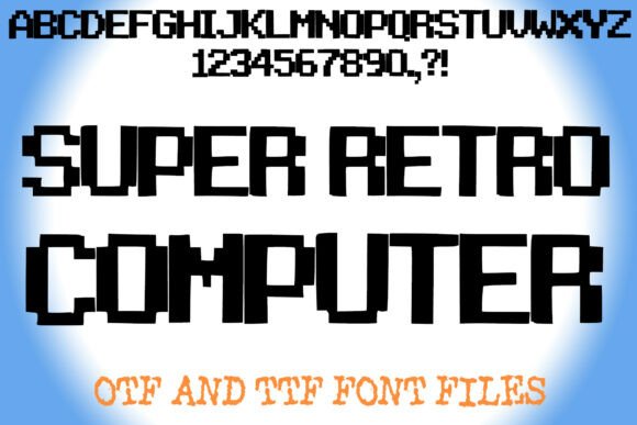 Super Retro Computer: A Bold Display Font for Nostalgic Branding