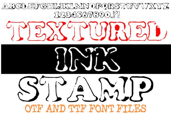 Textured Ink Stamp: A Bold Display Font for Web Design