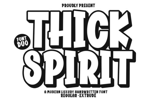 Thick Spirit: A Whimsical Display Font for Web Design