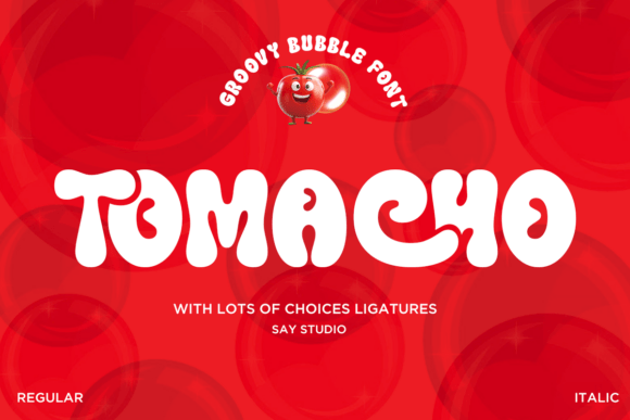 Tomacho: A Groovy Bubble Font for Modern Branding
